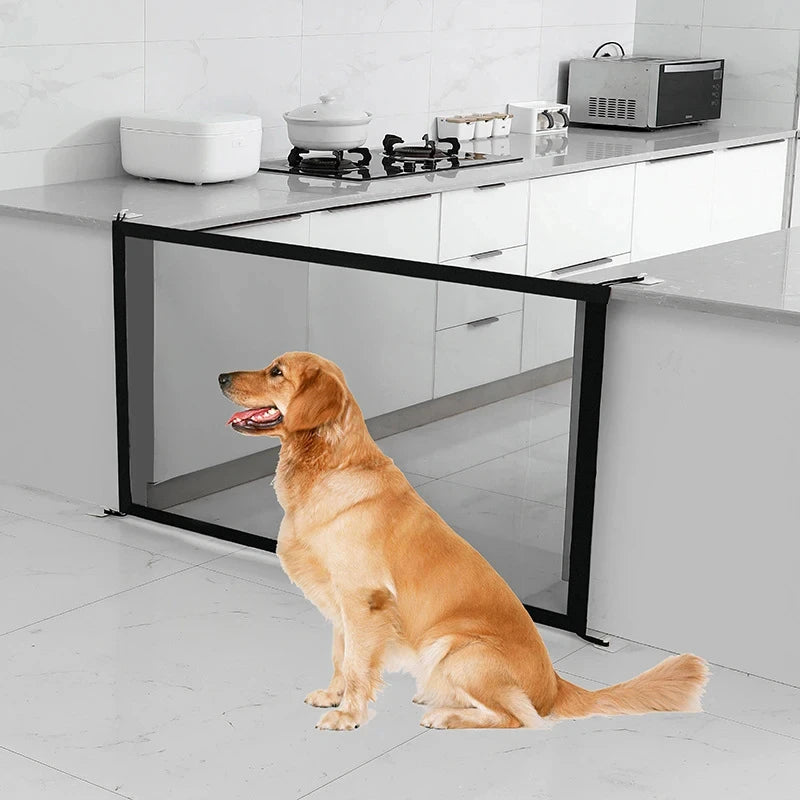 Pet Safety Barrier Mesh Fence with 4x Self-Adhesive Hooks