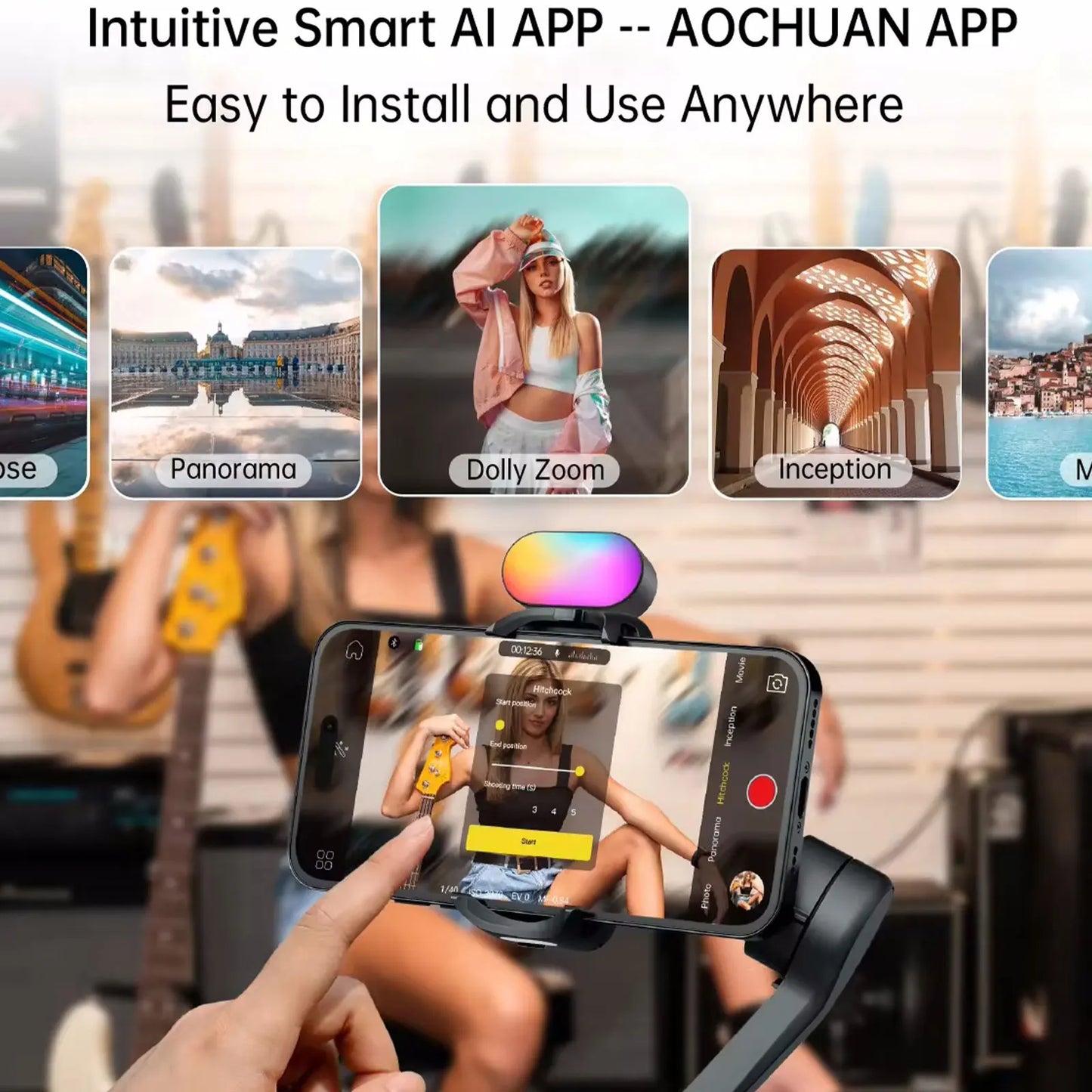 3-Axis Foldable Gimbal Stabilizer Kit for Androids And Smartphones